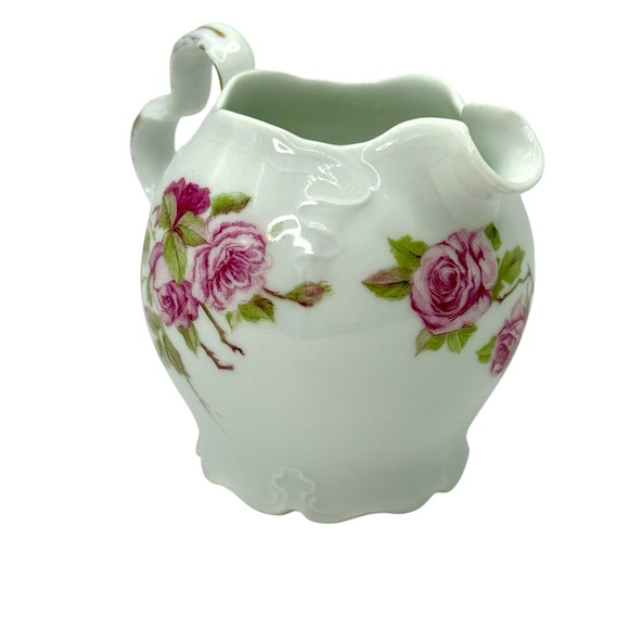 Vintage Rosenthal Iris Porcelain Creamer Pink Floral Bavaria Bone China 4” Tall - Picture 2 of 5